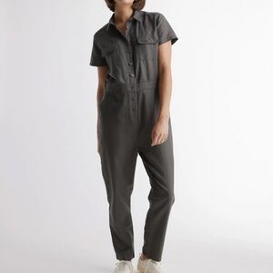 Quince Linen Cotton Twill Coveralls Jumpsuit Small